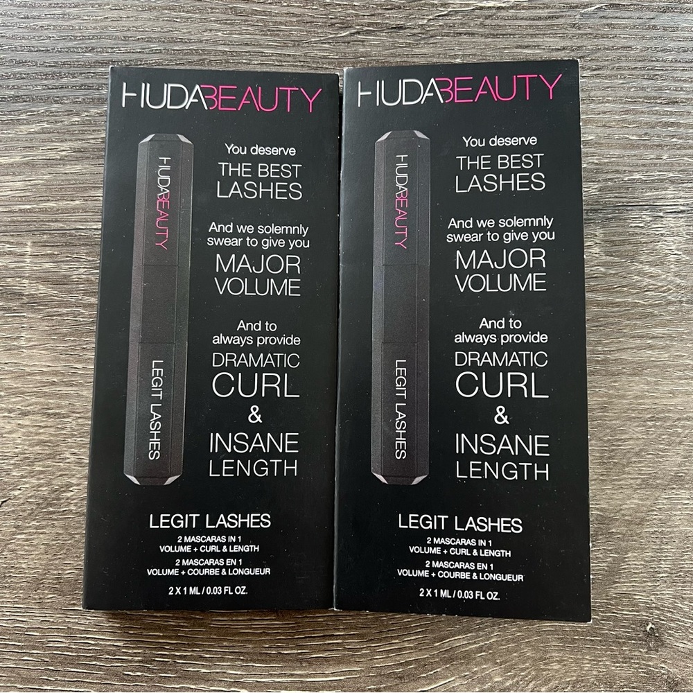 2X Huda Beauty Legit Lashes Double Ended Mascara Travel Pack